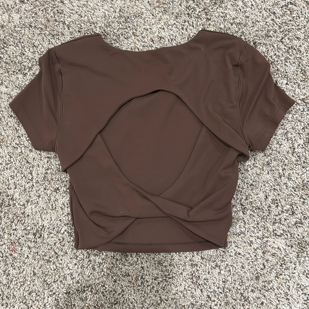 Brown aerie open back top! Size xs, never worn